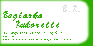 boglarka kukorelli business card